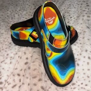 Dr. Martens ISHAM GENIX NAPPA RECLAIMED THERMAL MAP LEATHER SLINGBACK MULE